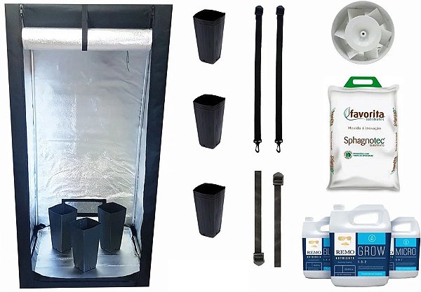 KIT EASY TO GROW 80x80x160 - Sem Luz