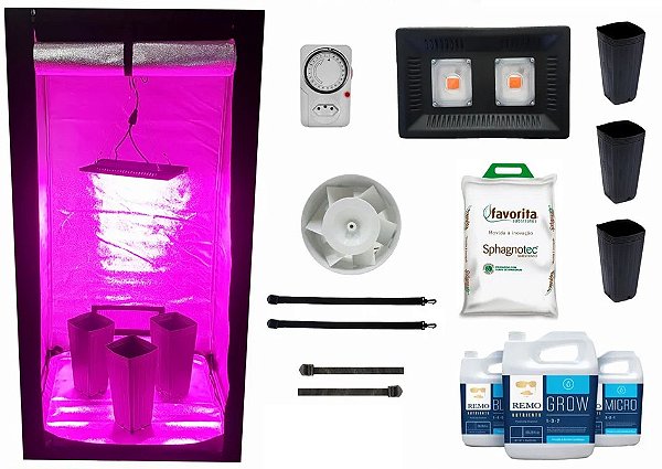 KIT LED EASY TO GROW 80x80x160 - 100w 220v