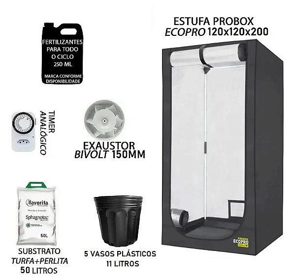 KIT PROBOX ECO 120x120x200 - Sem Luz