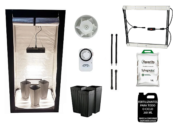 KIT LED EASY TO GROW 60x60x140 - 120W Quantum Board Pro-Master