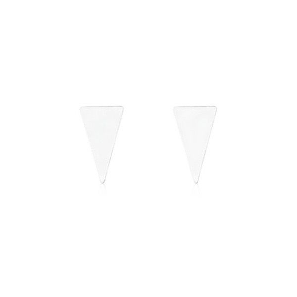 Brinco Geométrico Afilado Triangulo Minimalista em Prata 925 0,9x2cm