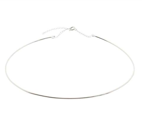 Gargantilha Fio Choker Corrente Regulável Prata 925