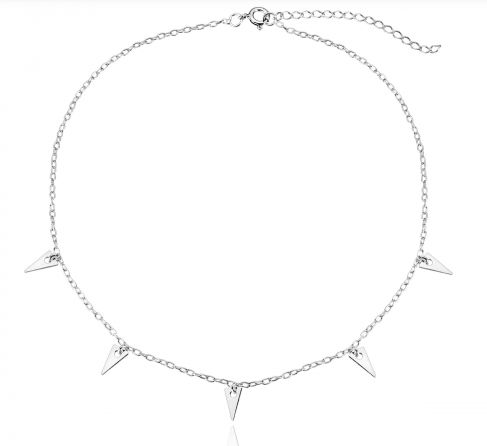 Gargantilha Corrente Choker Triângulos Isósceles Prata 925