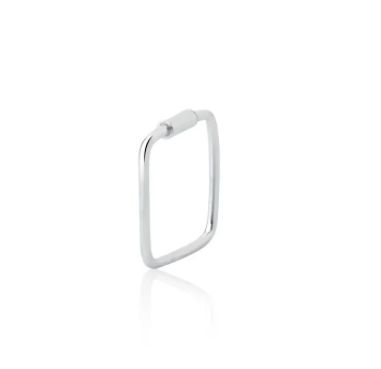 Piercing Geométrico helix argola quadrada Prata 925