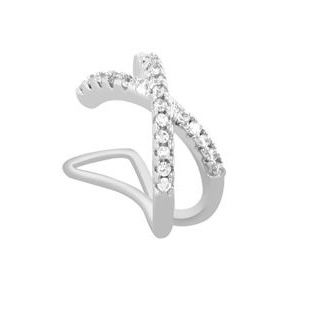 Piercing Conch Fake Infinito Cravejado Zirconia Prata 925