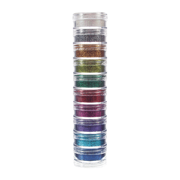 Tubo Glitter Em Pó 10 Cores
