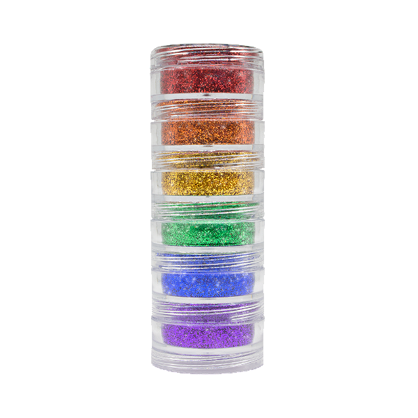 Tubo Glitter Em Pó 6 Cores