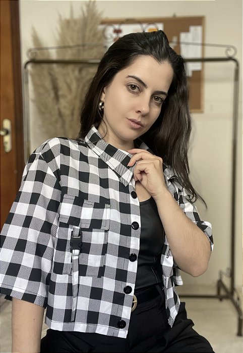 Camisa Cropped Vichy