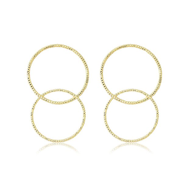 Brinco de argola grande em ouro