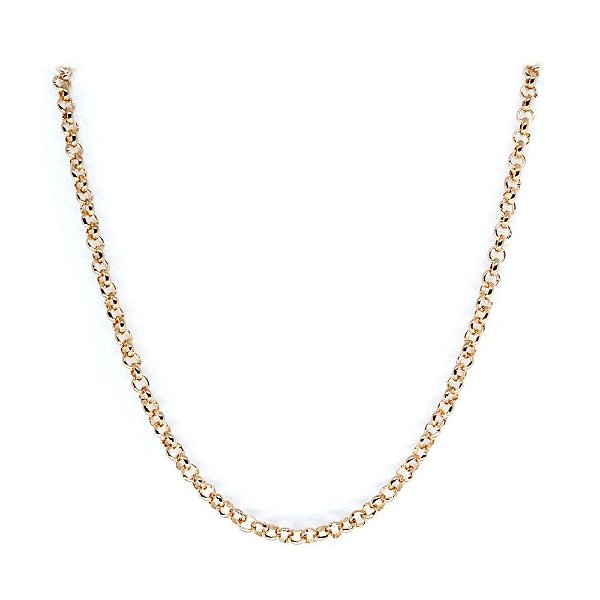 colar chocker em argolas em ouro rosé