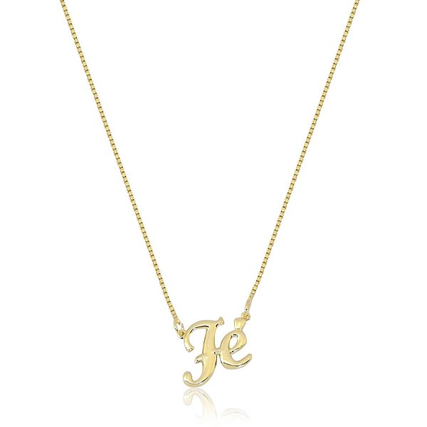 corrente em ouro escrita fé