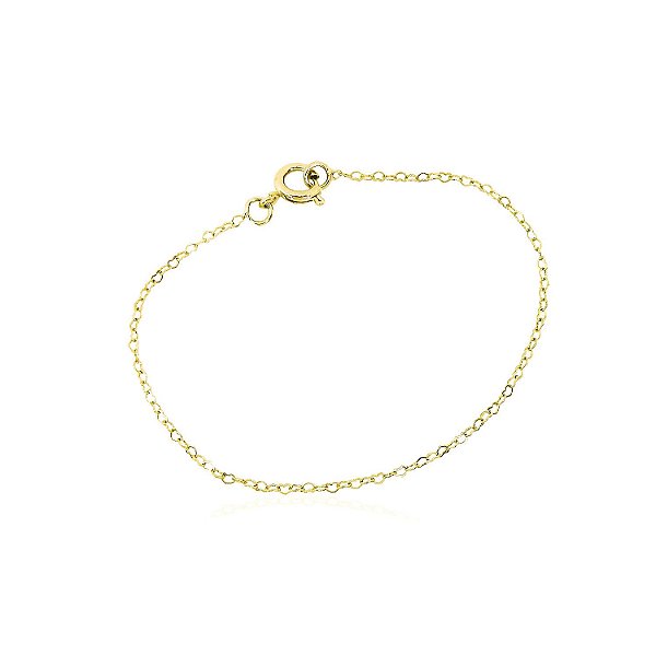 pulseira em ouro em formato de coração