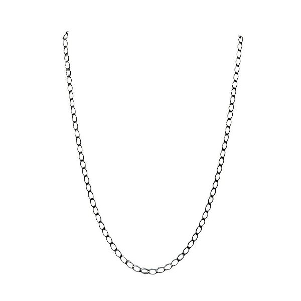 Colar de argolas em ródio negro