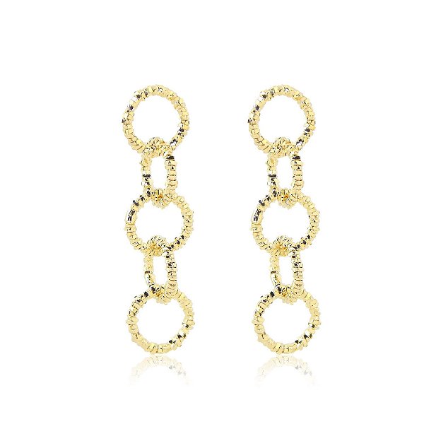 Brinco em ouro em argolas