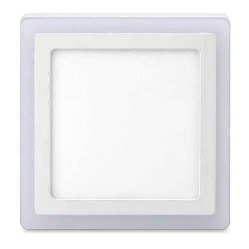 Luminária 3 estágios Painel Sobrepor 18W + 6W Led Quadrado Elgin Bivolt 6500K Frio 4000K 3000K Quente - 1 Ano Garantia