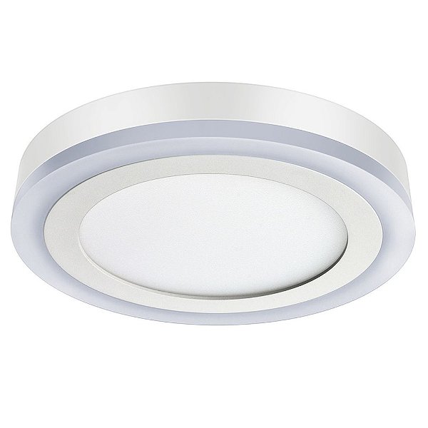 Luminária 3 estágios Painel Sobrepor 12W + 6W Led Redondo Elgin 6500K Frio 4000K Neutro 3000K Quente - 1 Ano Garantia