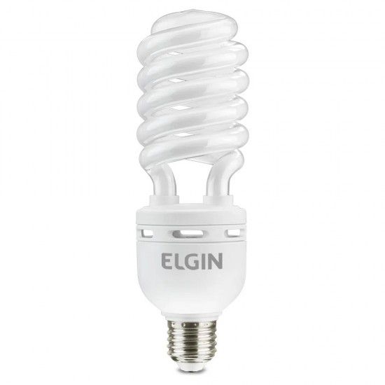 Lâmpada Espiral Fluorescente 32W Elgin Compacta 110V 6400K Branca Fria 1984lm E27 - 1 Ano de Garantia
