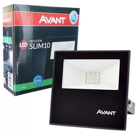 Refletor led Verde 10w Bivolt Avant Projetor Holofote Bivolt Luz verde IP65 Resistente Água Poeira Uso Externo- 1 Ano Ga