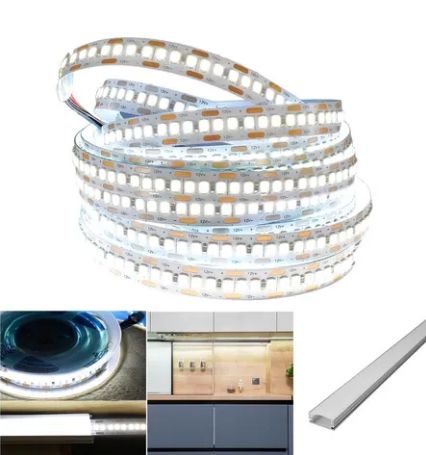 Fita led 240 leds 2835 5M 12V Branco Frio 6500K 24W/Metro Para perfil, sanca, tabica, espelhos, cortineiro, móveis..