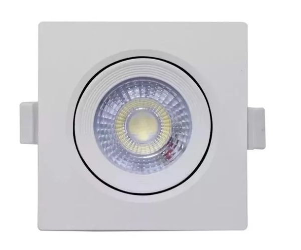 Kit 10 Spot Led Smd 5w Quadrado Branco Quente 3000k/ Branco Frio 6500k Dicróica Direcionável Embutir