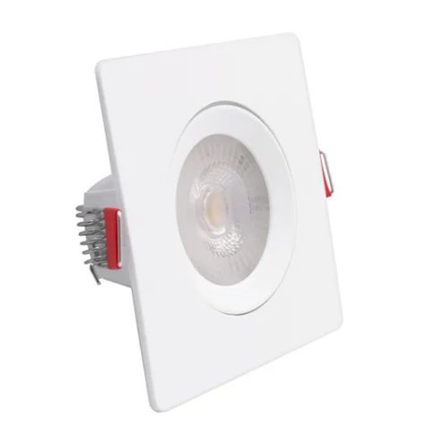 Kit 10 Spot Led Smd 3w Quadrado 6500k Branco Frio Dicróica Direcionável Embutir