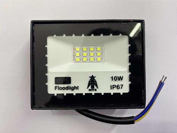 Refletor Led 10W 6500k Branco Frio 900 lumens Micro SMD Exterior Holofote IP67 A prova de Água e Poeira
