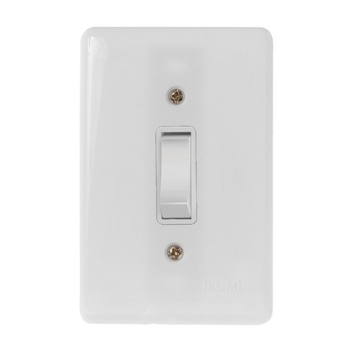 Interruptor 1 Tecla Paralelo 4x2 BR Completa 250V C/ Placa- 5 Anos de Garantia