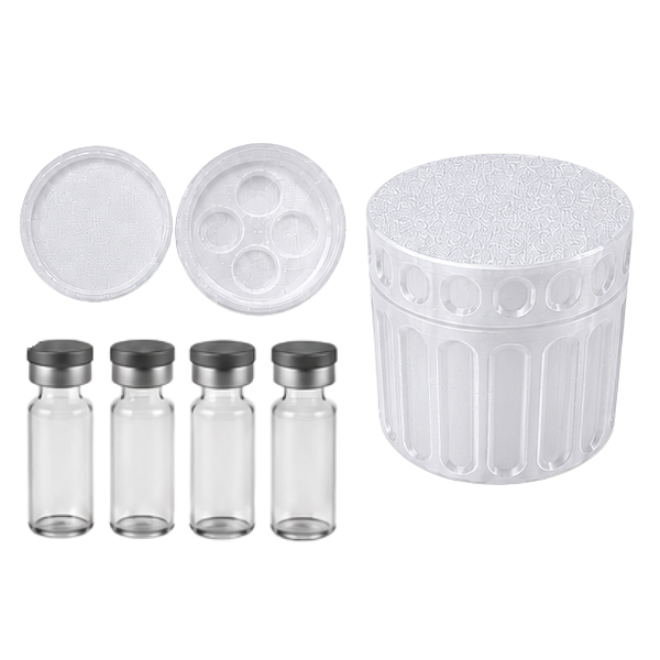 Estojo Case Porta Ampolas Transparente Capacidade 4 Frascos 3ml