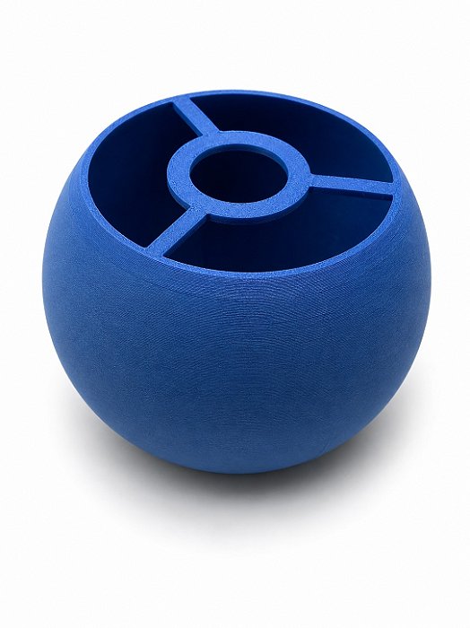 Base Redonda Abajur M Azul Marinho Lisa Plastico PETG Soquete E27 Base Luminária Decorativa RD Imports