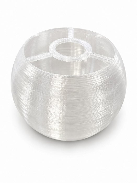 Base Redonda Abajur M Transparente Lisa Plastico PETG Soquete E27 Base Luminária Decorativa RD Imports