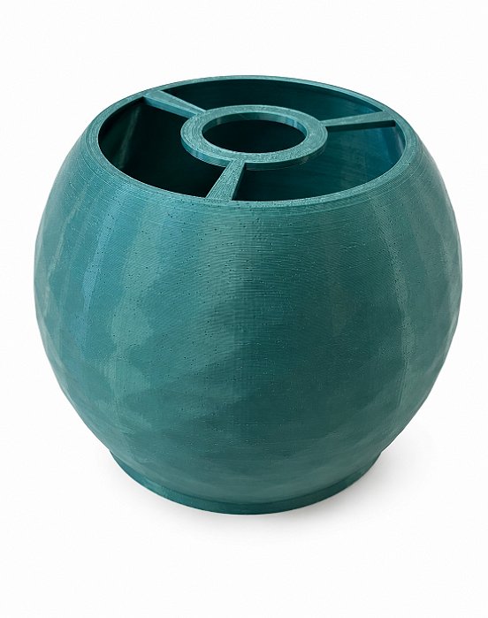Base Redonda Abajur M Verde Grega Plastico PETG Soquete E27 Base Luminária Decorativa RD Imports