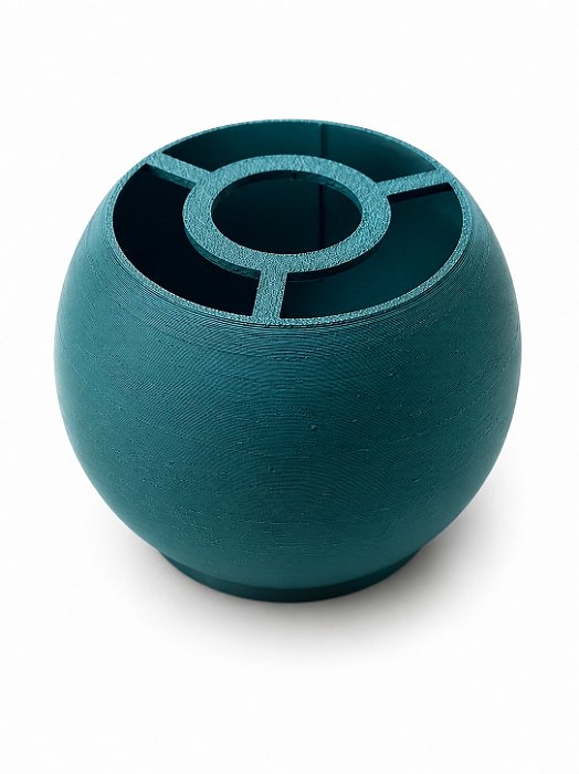 Base Redonda Abajur P Verde Lisa Plastico PETG Soquete E27 Base Luminária Decorativa RD Imports
