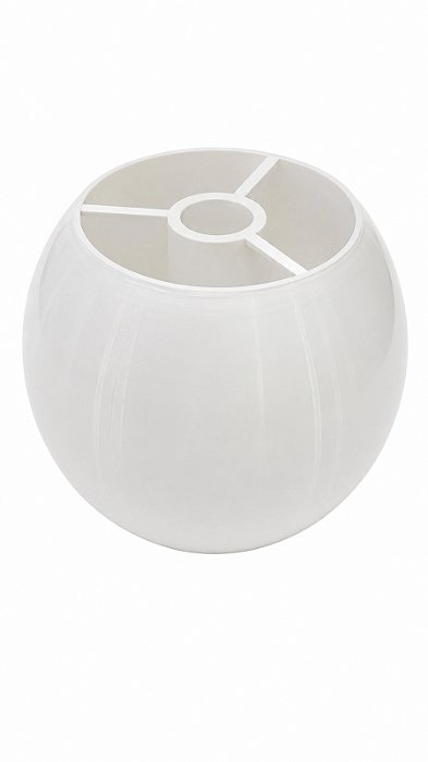 Base Redonda Longa Abajur G Branca Lisa Plastico PETG Soquete E27 Base Luminária Decorativa RD Imports