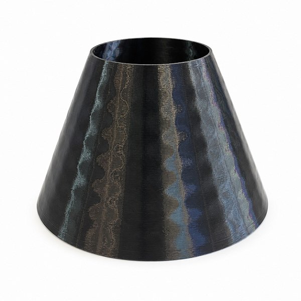 Cúpula Abajur Cônica P Preta Grega Plástico PETG Soquete E27 Luminária Decorativa RD Imports
