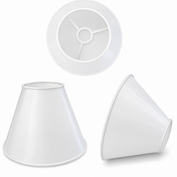 Cúpula de Abajur Transparente Lisa Soquete E27 Tamanho M RD Imports