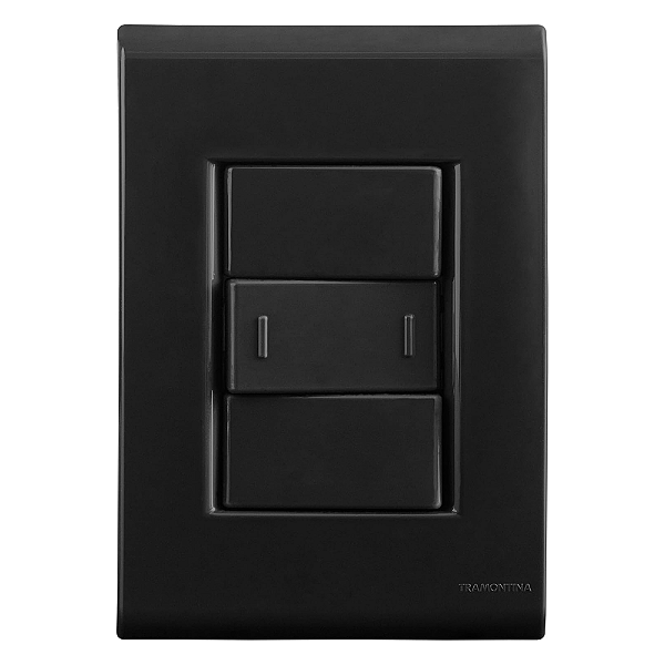 Conjunto 1 Interruptor Paralelo 10A/250V Grafite Liz Tramontina