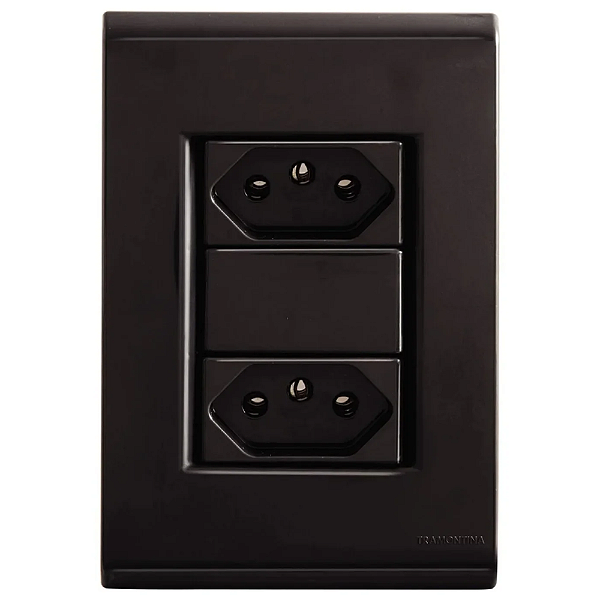 Conjunto 2 Tomadas 2P+T 20A/250V Grafite Liz Tramontina