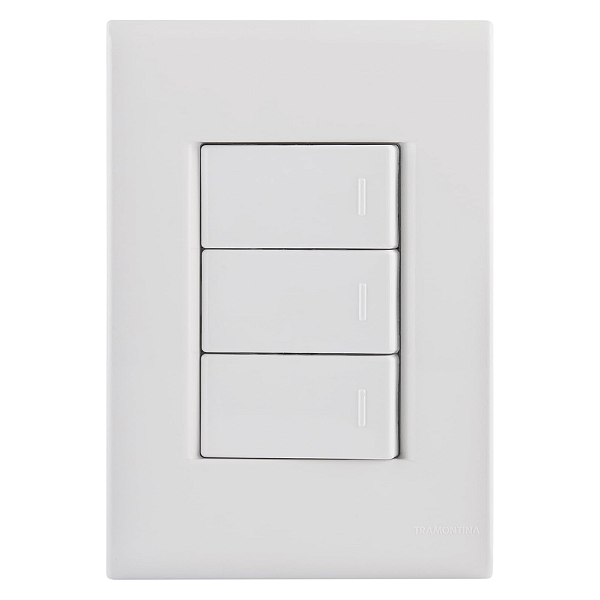 Conjunto 3 Interruptor Simples 10A/250V 57170/070 Branco Liz Tramontina