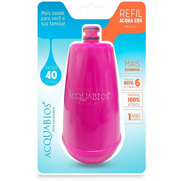 Refil Vela de Filtro de Água Acquabios Colors Acqua E05 - 40 L/h