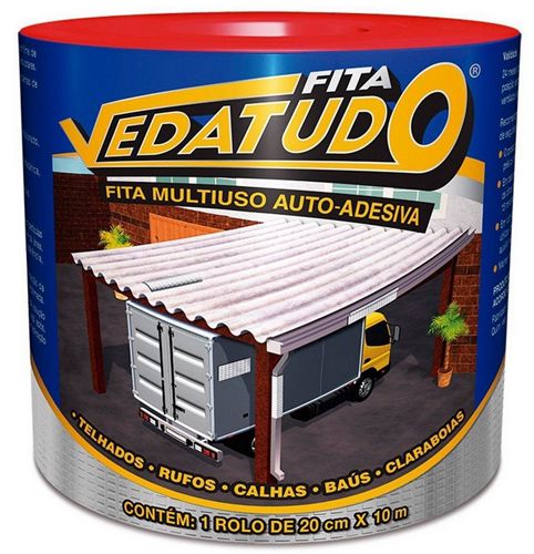 Manta Asfáltica Auto Adesiva Aluminizada Dryko VEDATUDO Telhado Rolo 20cm x 10mts