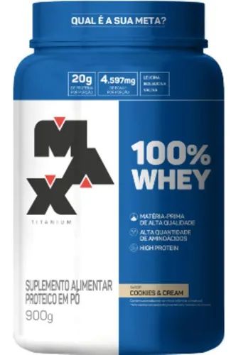 100% Whey Pote 900G - Max Titanium