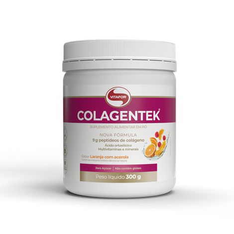 COLAGENTEK COLÁGENO HIDROLISADO LARANJA C/ ACEROLA 300G VITAFOR