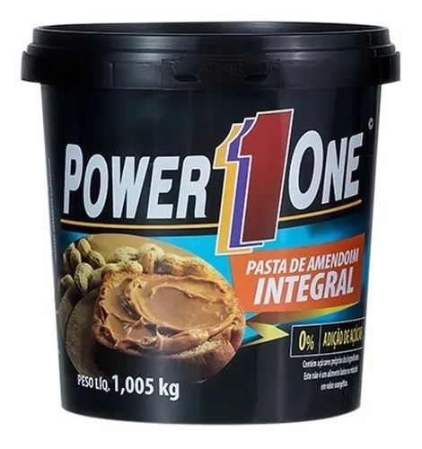 PASTA DE AMENDOIM INTEGRAL 1,005 KG - POWER 1 ONE