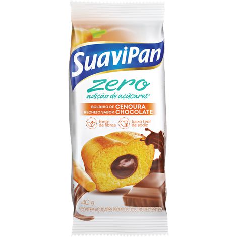 Bolinho de Cenoura com Recheio de Chocolate Zero 40 - SuaviPan