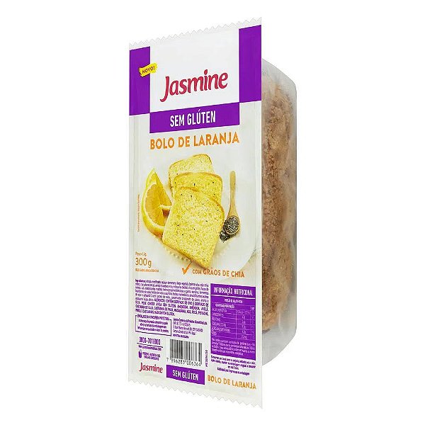 BOLO SEM GLÚTEN LARANJA JASMINE 300G