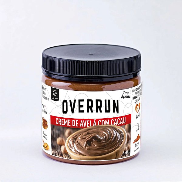 Creme de Avelã com Cacau Zero 450g - Overrun