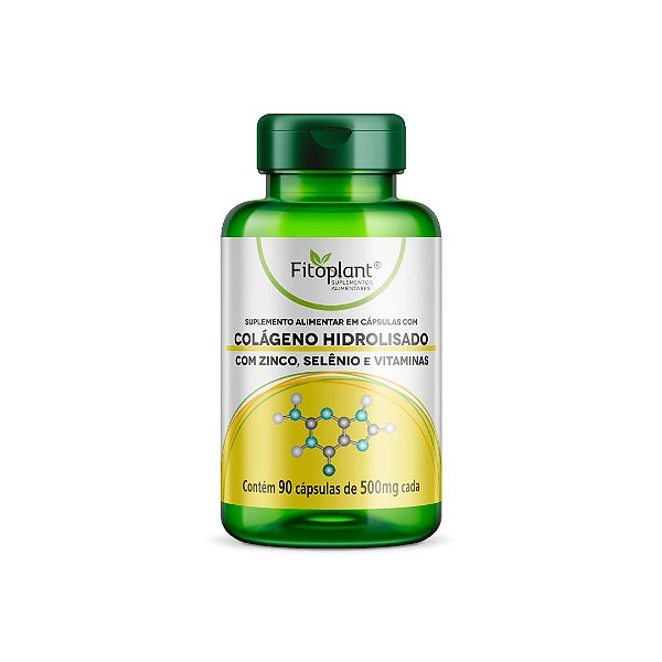 COLAGENO C/ VITAMINAS E MINERAIS 500MG 90 CAPS FITOPLANT