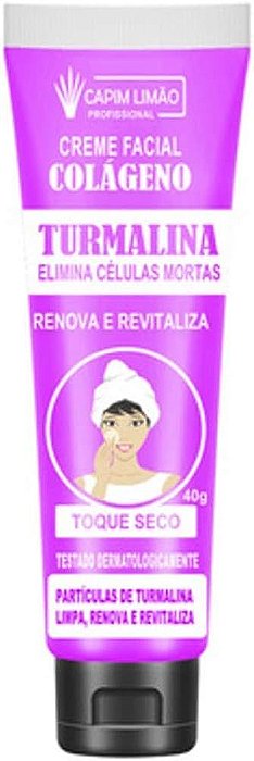 Creme Esfoliante com Colageno e Turmalina 40g - Capim Limao