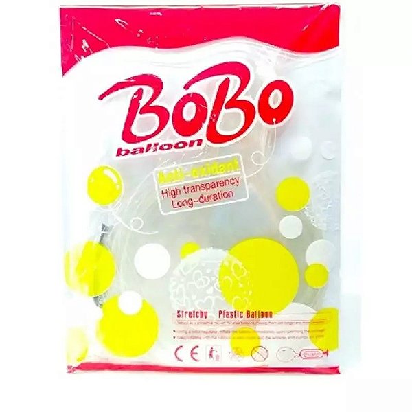 50 Unidades Balao Bubble 24 Polegadas Silicone Transparente
