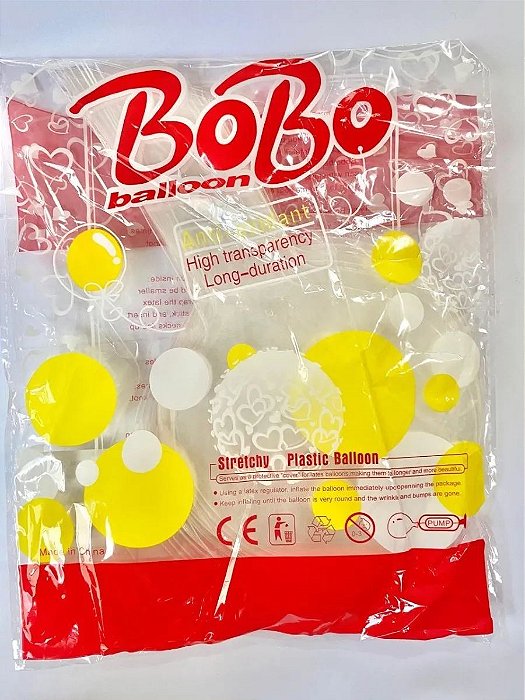 50 Mini Balão Bubble 10 Polegadas 22cm Decoração Festa Ar
